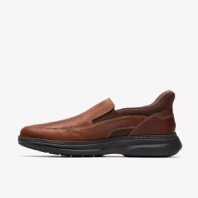 Mens Craftwell Step Brown Tumb Slip-On Shoes