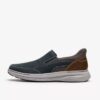 Mens Craftwell Step Navy Leather Slip On Mens Craftwell Step Navy Leather Slip On