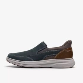 Mens Craftwell Step Navy Leather Slip On
