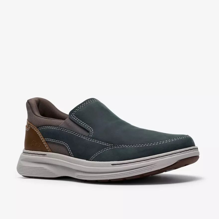 Mens Craftwell Step Navy Leather Slip On Mens Craftwell Step Navy Leather Slip On