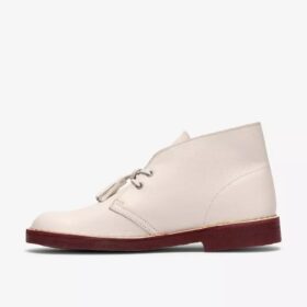Mens Desert Boot White Leather Desert Boot