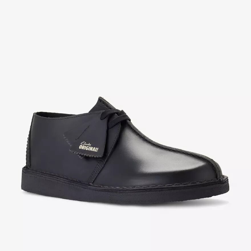 Mens Desert Trek Black Smooth Leather Mens Desert Trek Black Smooth Leather
