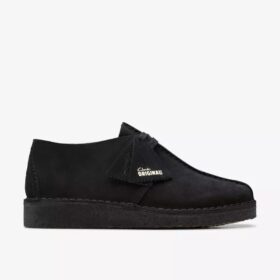 Mens Desert Trek Black Suede Shoes Us