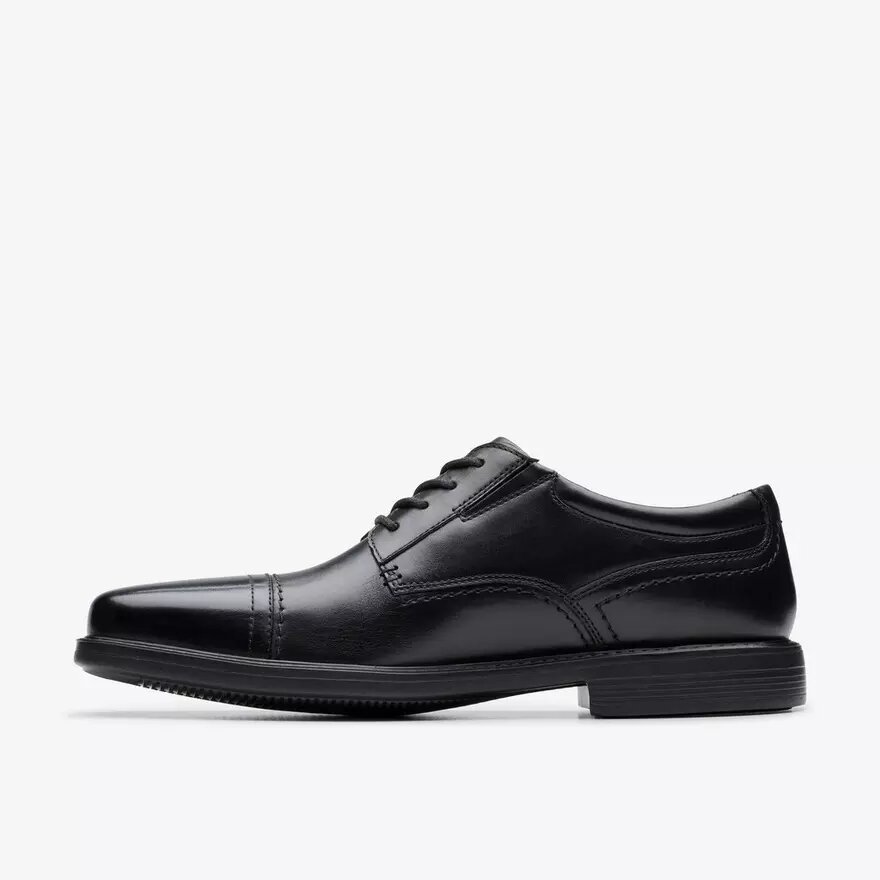 Mens Dresslite Cap Black Leather Oxford Mens Dresslite Cap Black Leather Oxford