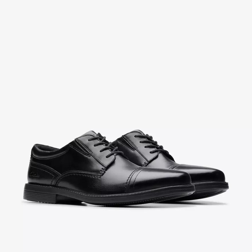 Mens Dresslite Cap Black Leather Oxford Mens Dresslite Cap Black Leather Oxford