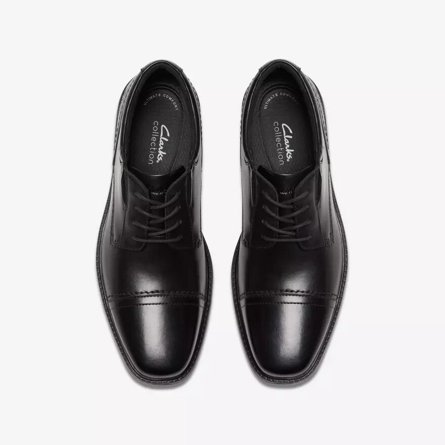 Mens Dresslite Cap Black Leather Oxford Mens Dresslite Cap Black Leather Oxford