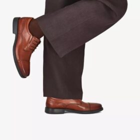 Mens Dresslite Cap Tan Leather Oxford