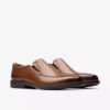 Mens Dresslite Step Dark Tan Leather Loafers Mens Dresslite Step Dark Tan Leather Loafers