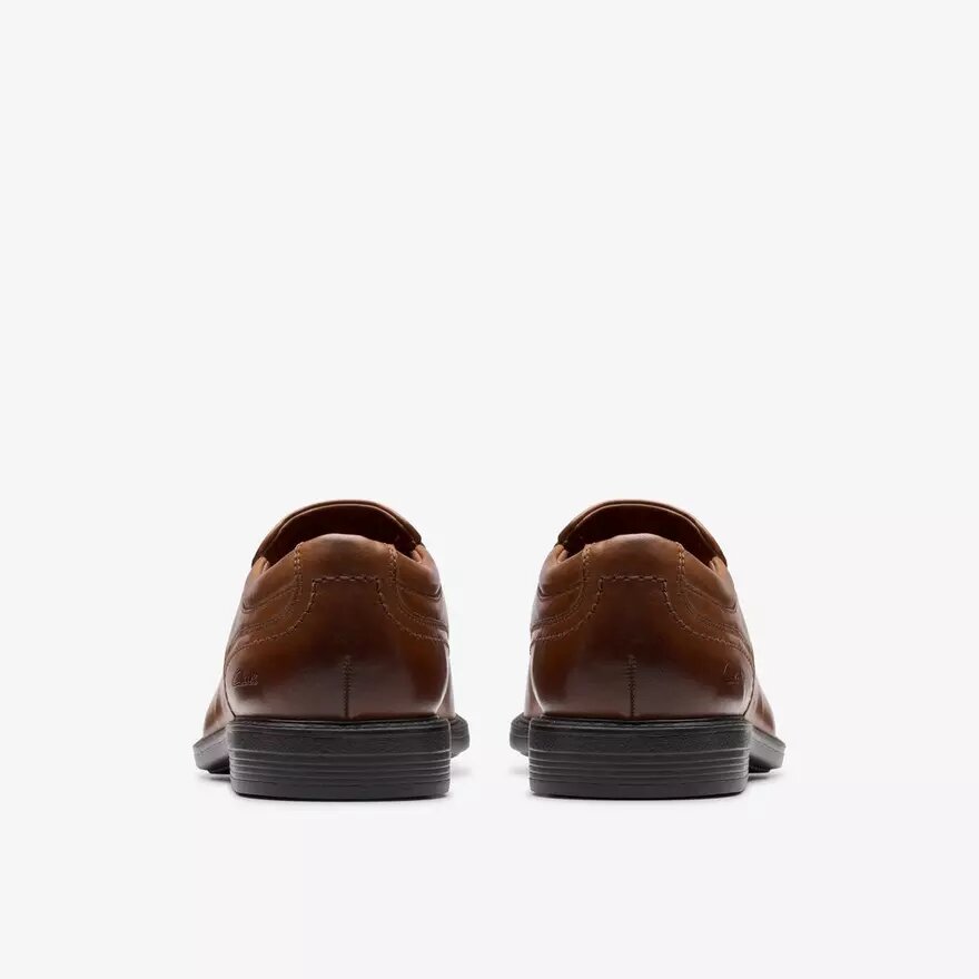 Mens Dresslite Step Dark Tan Leather Loafers Mens Dresslite Step Dark Tan Leather Loafers