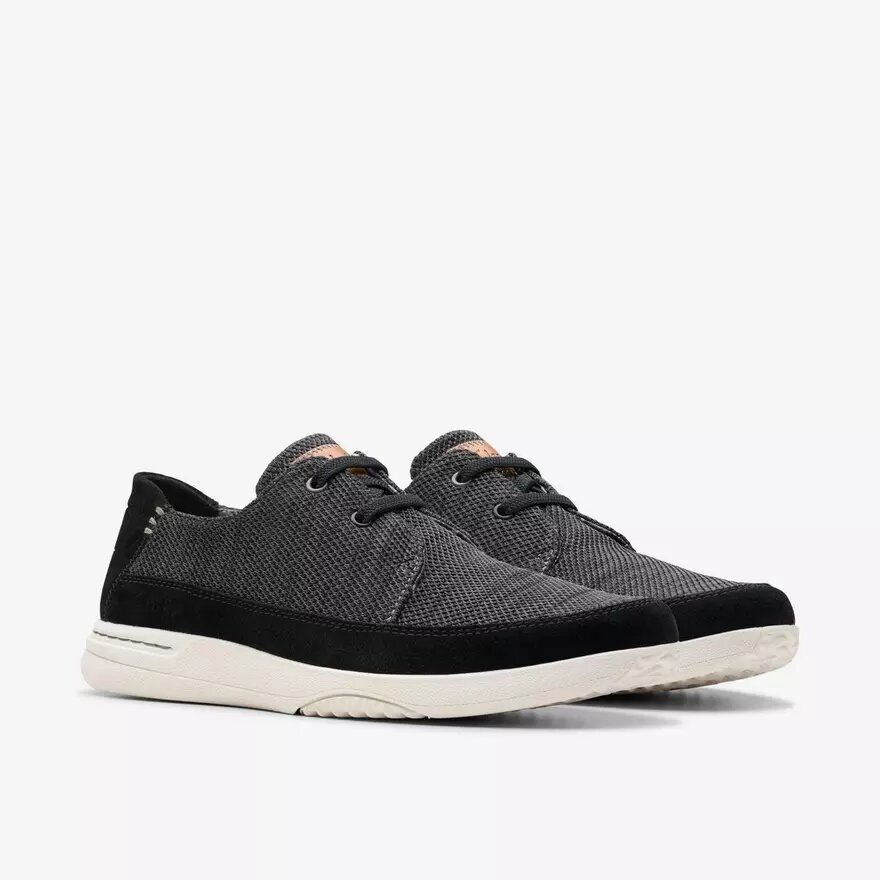 Mens Easeway Lace Black Combination Sneakers Mens Easeway Lace Black Combination Sneakers