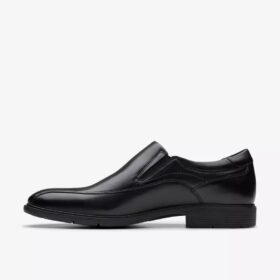 Mens Eldredge Step Black Leather Loafer