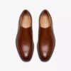Mens Eldredge Step Dark Tan Leather Shoes