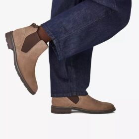 Mens Emmet Easy Stone Suede Ankle Boots