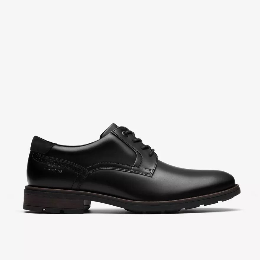 Mens Emmet Plain Black Smooth Shoes Mens Emmet Plain Black Smooth Shoes