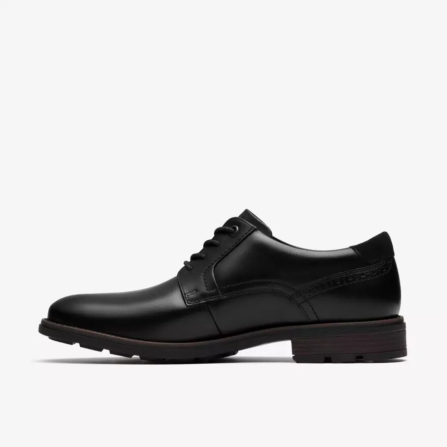 Mens Emmet Plain Black Smooth Shoes Mens Emmet Plain Black Smooth Shoes