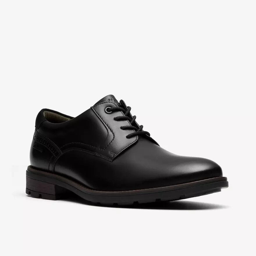 Mens Emmet Plain Black Smooth Shoes Mens Emmet Plain Black Smooth Shoes