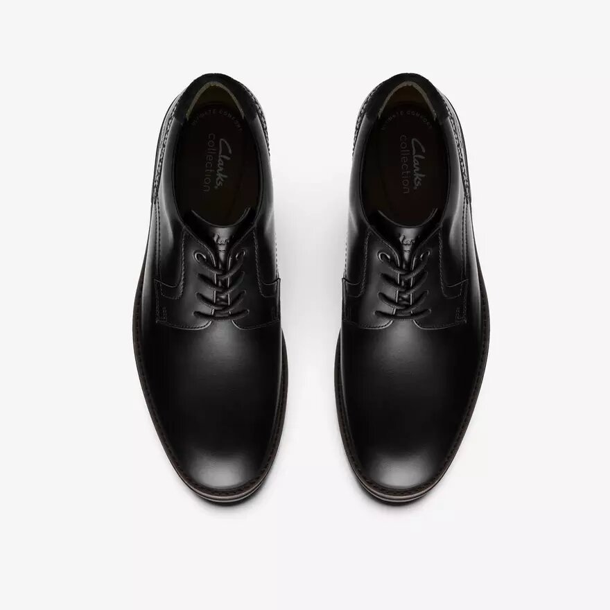 Mens Emmet Plain Black Smooth Shoes Mens Emmet Plain Black Smooth Shoes