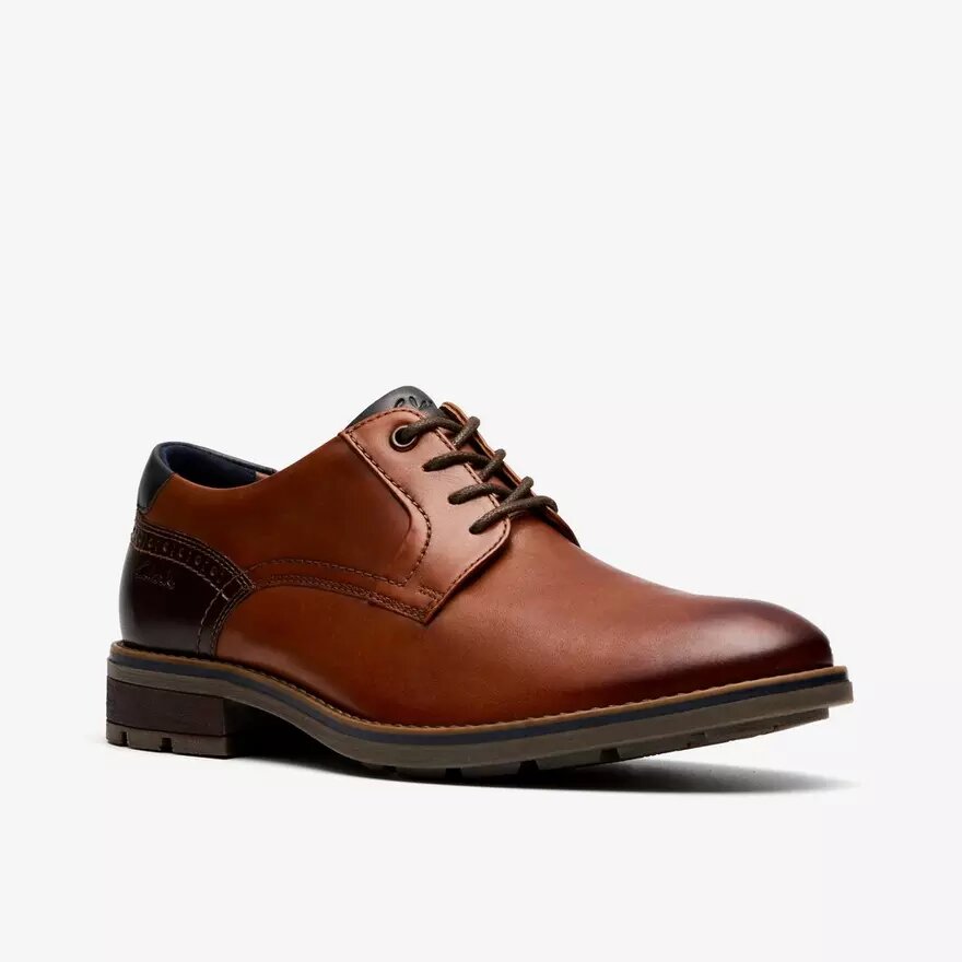 Mens Emmet Plain Tan Leather Shoes Mens Emmet Plain Tan Leather Shoes