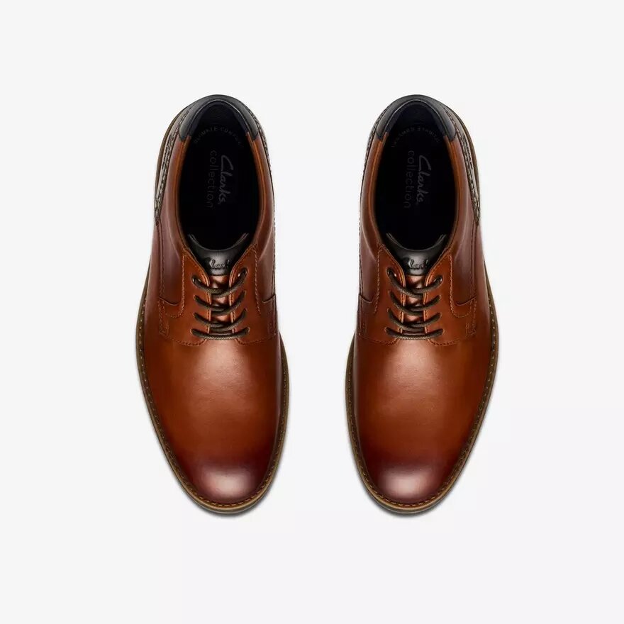 Mens Emmet Plain Tan Leather Shoes Mens Emmet Plain Tan Leather Shoes