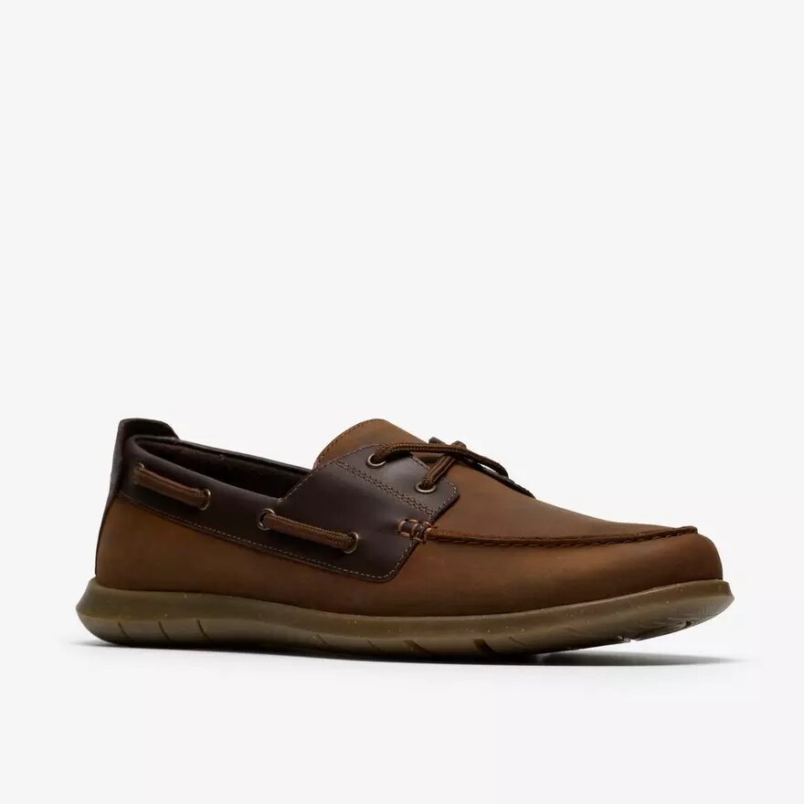Mens Flexway 2Eye Brown Nubuck Boat Shoe Mens Flexway 2Eye Brown Nubuck Boat Shoe