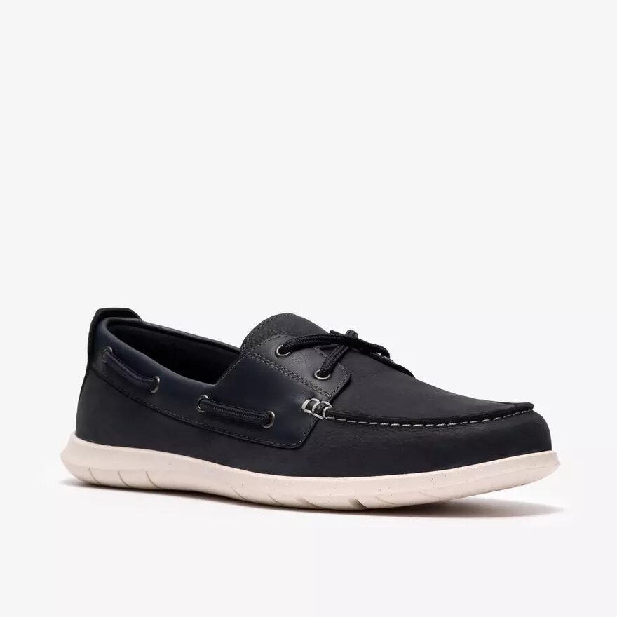 Mens Flexway 2Eye Navy Nubuck Boat Shoes Mens Flexway 2Eye Navy Nubuck Boat Shoes