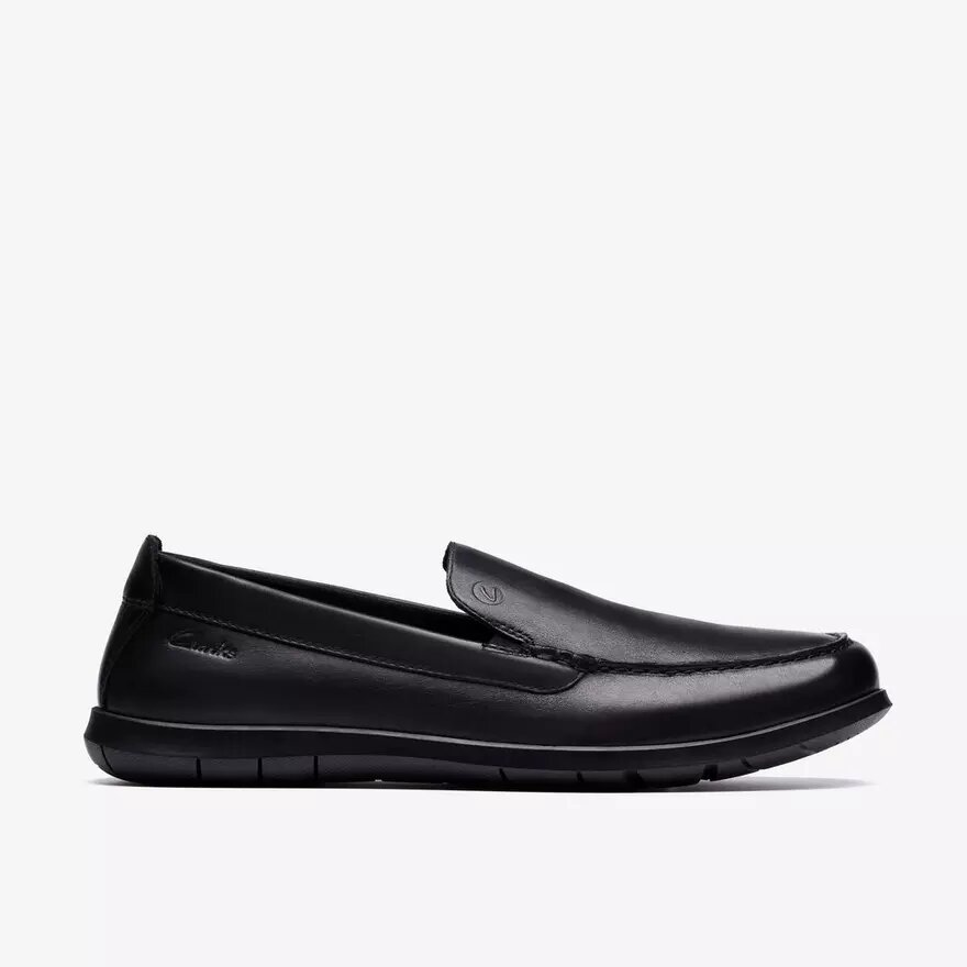 Mens Flexway Step Black Smooth Loafers Mens Flexway Step Black Smooth Loafers
