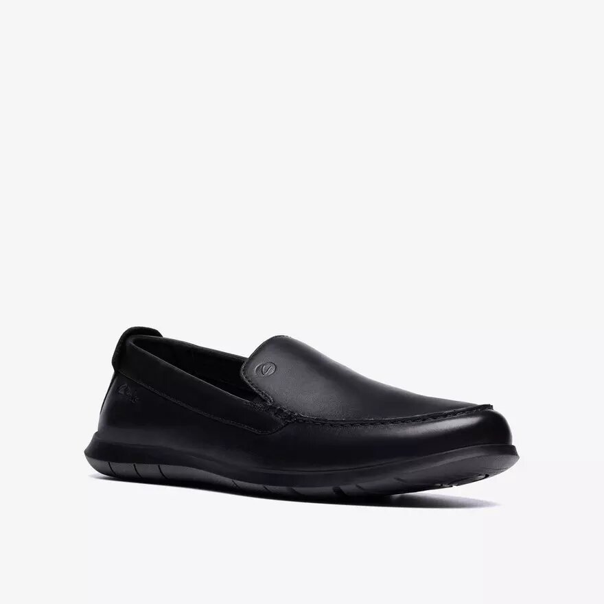 Mens Flexway Step Black Smooth Loafers Mens Flexway Step Black Smooth Loafers