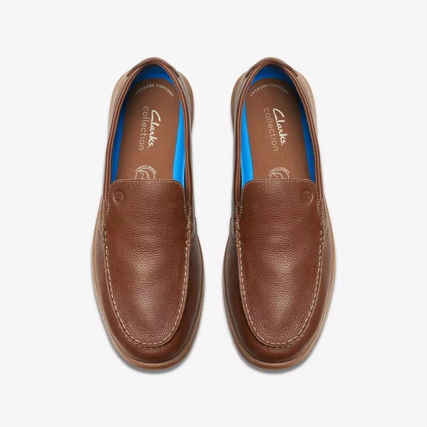 Mens Flexway Step Light Brown Leather Loafer Slip on Shoes Mens Flexway Step Light Brown Leather Loafer Slip on Shoes