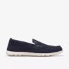 Mens Flexway Step Navy Suede Summer Loafer Slip on Shoes Mens Flexway Step Navy Suede Summer Loafer Slip on Shoes