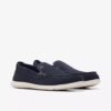 Mens Flexway Step Navy Suede Summer Loafer Slip on Shoes Mens Flexway Step Navy Suede Summer Loafer Slip on Shoes