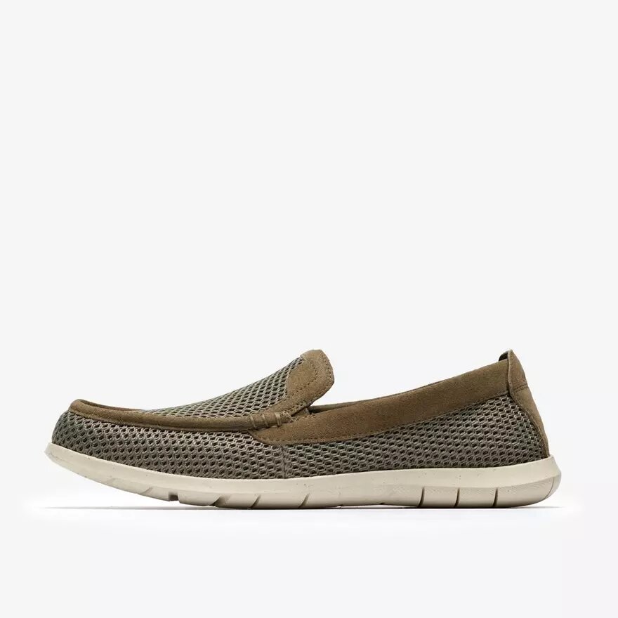 Mens Flexway Step Olive Knit Slip Ons Mens Flexway Step Olive Knit Slip Ons