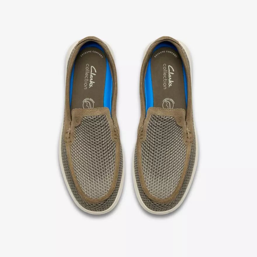 Mens Flexway Step Olive Knit Slip Ons Mens Flexway Step Olive Knit Slip Ons