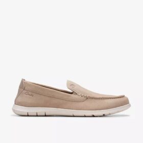 Mens Flexway Step Sand Suede Loafer Slip on Shoes