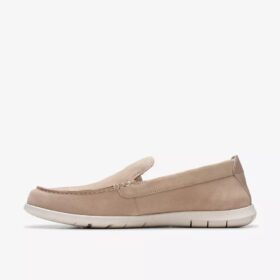 Mens Flexway Step Sand Suede Loafer Slip on Shoes