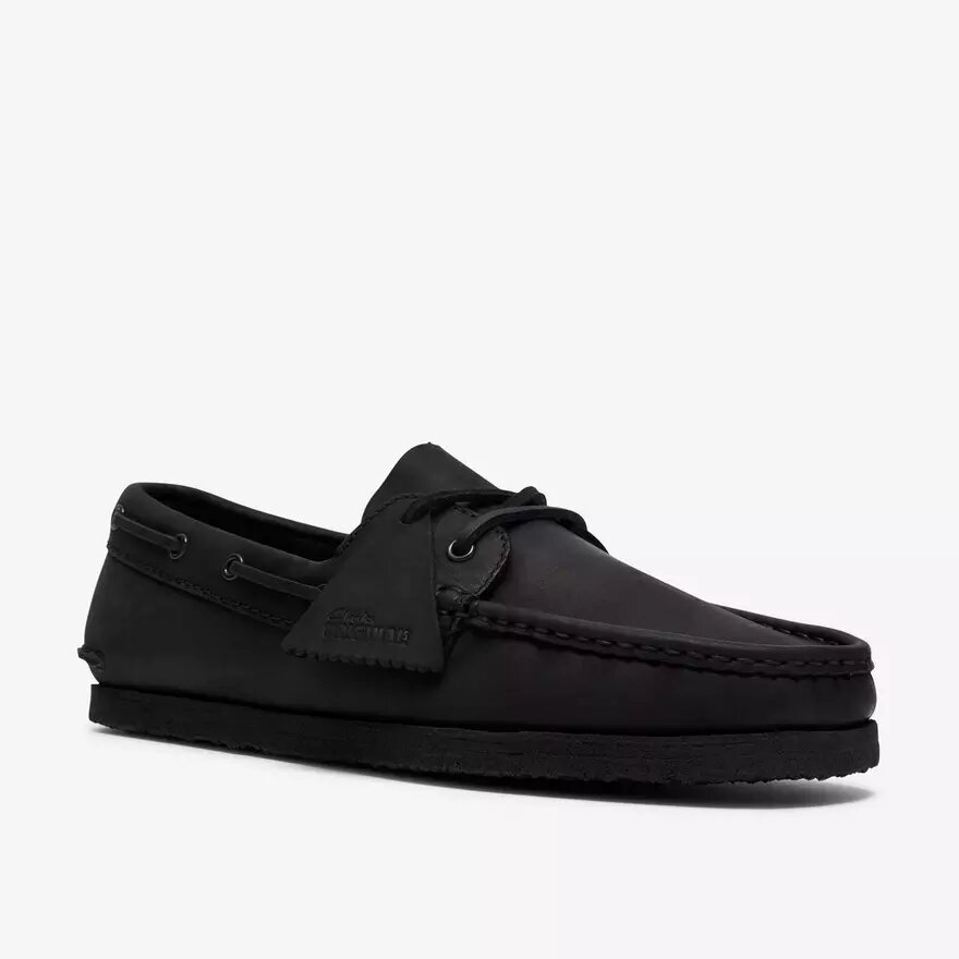 Mens Godney Boat Black Leather Boat Shoes Mens Godney Boat Black Leather Boat Shoes