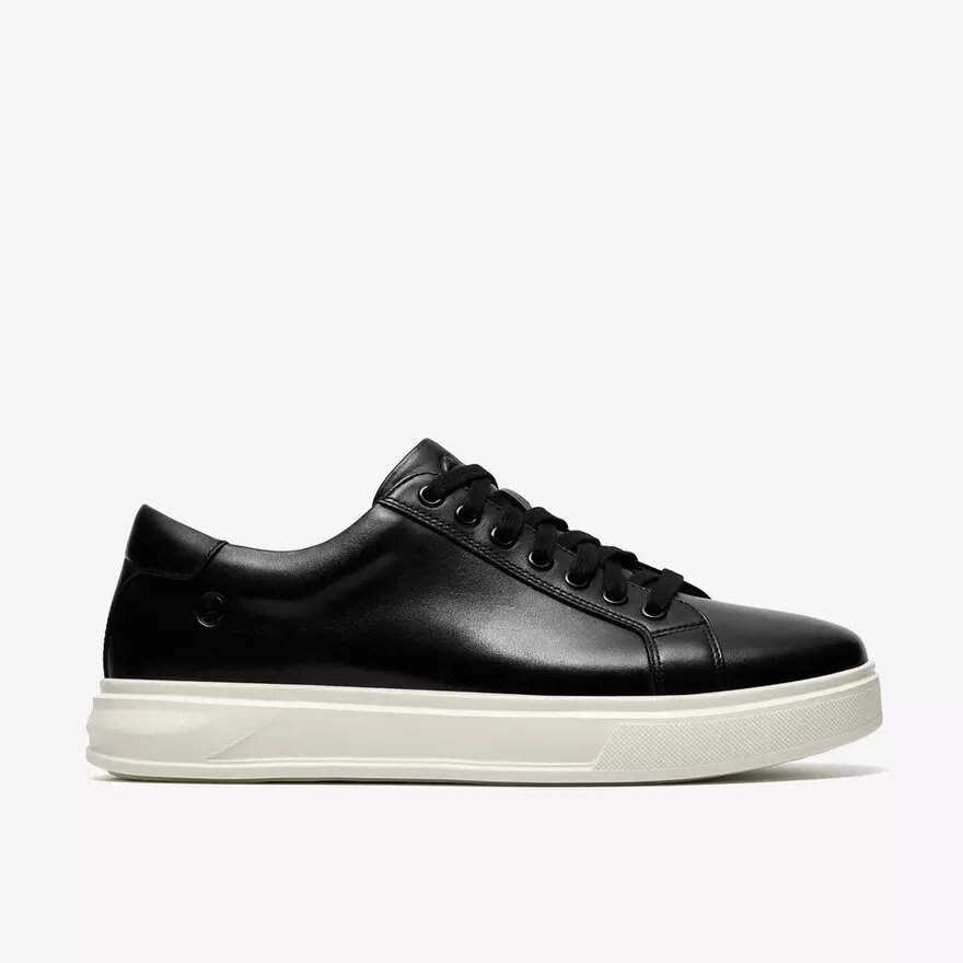 Mens Goswell Tie Black Leather Sneaker Mens Goswell Tie Black Leather Sneaker