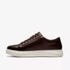 Mens Goswell Tie Brown Leather Sneakers Mens Goswell Tie Brown Leather Sneakers