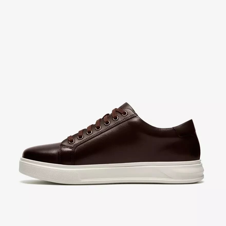 Mens Goswell Tie Brown Leather Sneakers Mens Goswell Tie Brown Leather Sneakers