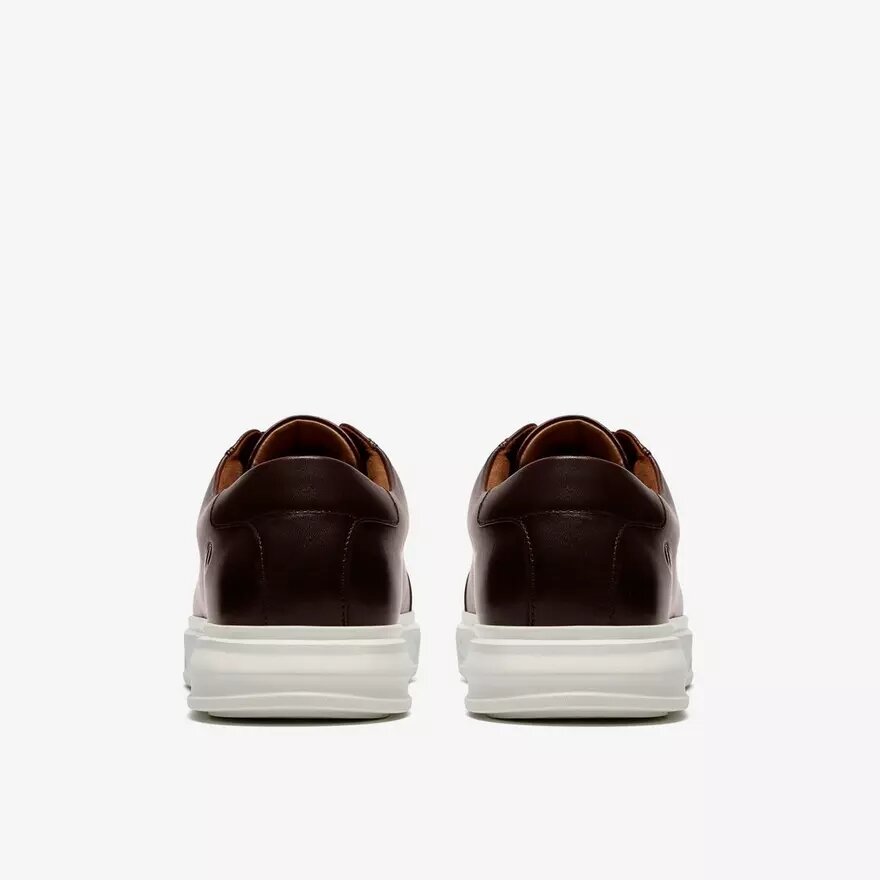 Mens Goswell Tie Brown Leather Sneakers Mens Goswell Tie Brown Leather Sneakers