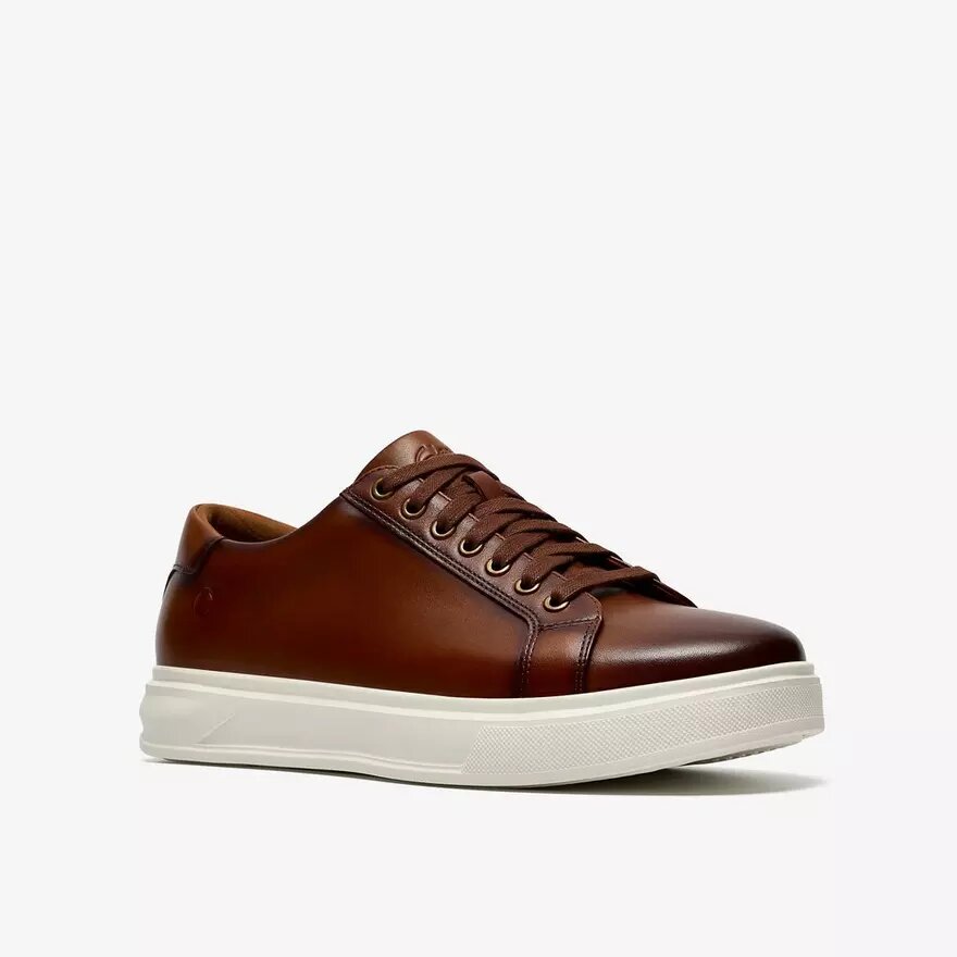 Mens Goswell Tie Tan Leather Sneakers Mens Goswell Tie Tan Leather Sneakers