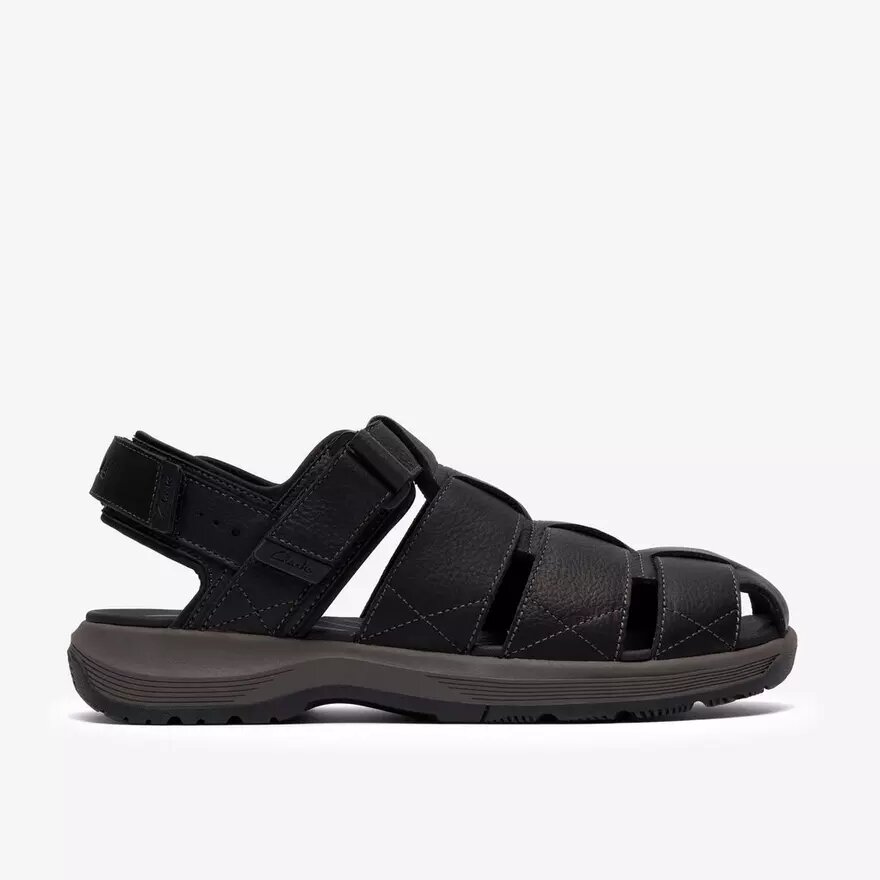 Mens Guideview Cove Black Leather Sandal Mens Guideview Cove Black Leather Sandal