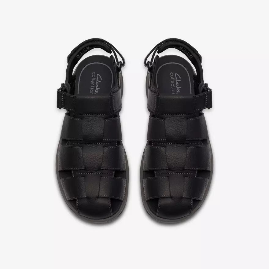 Mens Guideview Cove Black Leather Sandal Mens Guideview Cove Black Leather Sandal