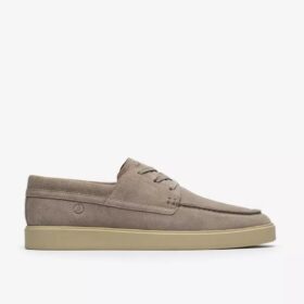 Mens Lockford Boat Grey Suede Boat Shoes