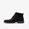 Mens Maplewalk Rise Black Leather Ankle Boots