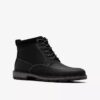 Mens Maplewalk Rise Black Leather Ankle Boots