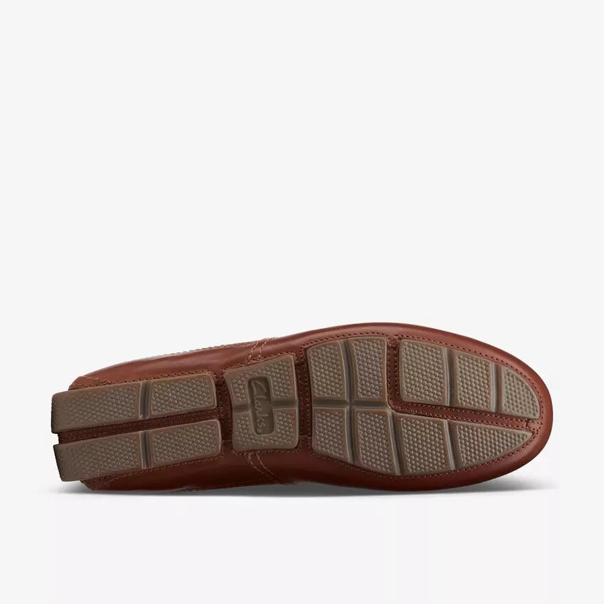 Mens Markman Plain Dark Tan Leather Driving Moc Loafer Mens Markman Plain Dark Tan Leather Driving Moc Loafer