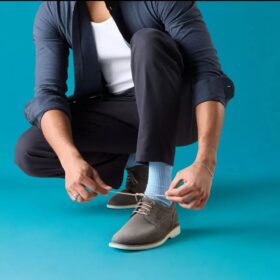Mens Monahan Plain Stone Nubuck Oxfords