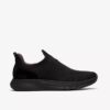 Mens Motion Trek in Black Knit Sneakers