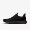 Mens Motion Trek in Black Knit Sneakers