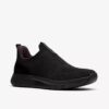Mens Motion Trek in Black Knit Sneakers